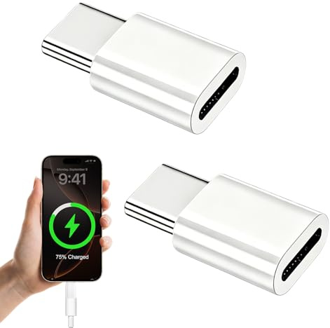 Adaptador Lightning a USB-C - Adaptador de Audio Blanco Compatible con iPhone 15/16 USB-C a Lightning Adapteu para Auriculares para iPhone Auriculares Lightning