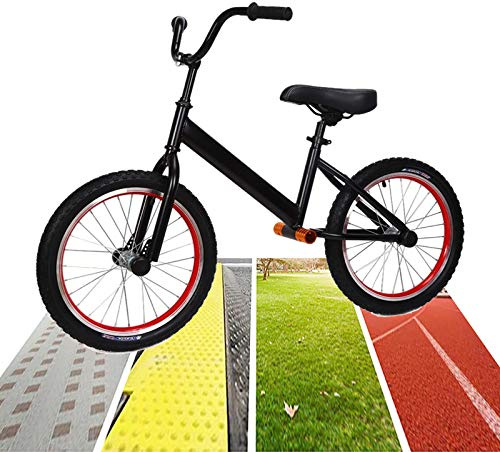 18 tums luftdäcksbalanscykel för Vuxen/Big Boys Kid, Svart Stor No-Pedal Träningscykel, för Tonårshöjd: 140-175cm, Last: 90kg