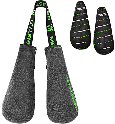 Meister Deo für Schuhe & Handschuhe umweltfreundlich mit Nachfüllpack – absorbiert Gerüche, kraftvoll, nachfüllbar – Vorrat für 1 Jahr, Herren, Dark Charcoal/Neon Green, Shoes & Large Gloves