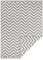 NORTHRUGS In- und Outdoor Teppich Palma 80x150cm - Wendeteppich Wetterfest Modernes Design Zick-Zack Muster Läufer für Balkon Terrasse Garten Wintergarten Wohnzimmerteppich Wasserfest in Grau Creme
