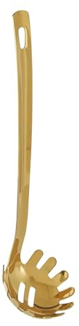 Cuchara para espaguetis con aspecto dorado