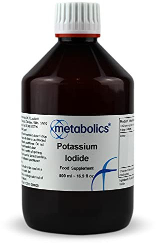 Potassium Iodide Supplement 500ml | 54 mcg Per Drop | 7042 Drops Per Bottle | Made in The UK | Nothing Added