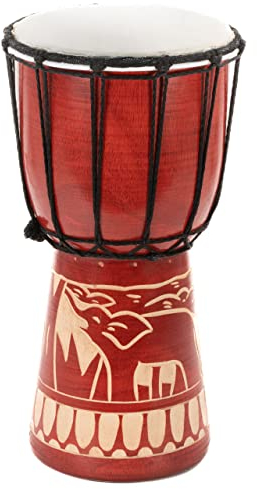 30cm Indonesische Kinderdjembe Djembe „Elefant“ Trommel Bongo geschnitzt Handarbeit
