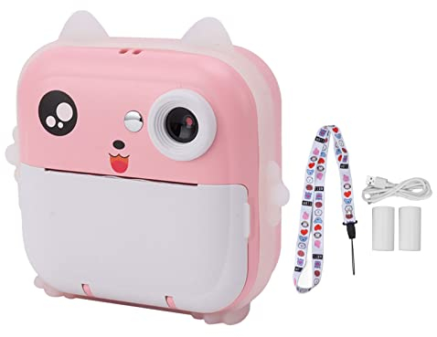 Instant Print Kamera Selfie Video Digitalkamera Barn Digital Print Camera 24MP 5V 1080P 720P 2.4in Display USB Kids Instant Print Camera (Rosa)