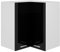 Homgoday Eckhängeschrank Wandschrank HängendKüchenhängeschränke Küche Schrank Einbauküche Küchenzeile Küchenmöbel Oberschrank Küchenschrank Hochglanz-Schwarz 57x57x60 cm Holzwerkstoff