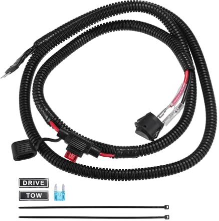 Hihaha 120cm Universal Automotive Switched Fuse Bypass Kit/Fuse Bypass Switch/Durable / 1 pcs Black