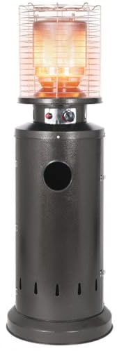 Marvin Stufa a Gas da Esterno, Riscaldatore Gpl Portatile con Ruote FIRE, Bruciatore Riscaldante Arredo, per Terrazzo Patio Giardino Locali Ristoranti Bar, In Acciaio Potenza 13 Kw (Antracite)