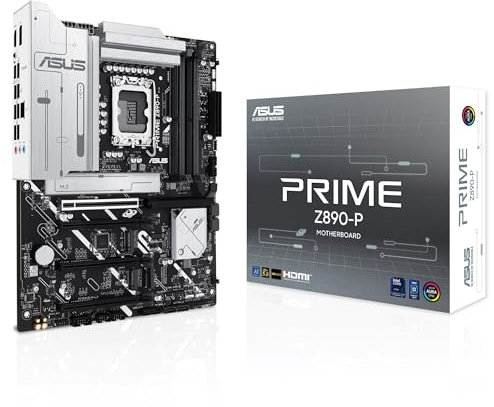 ASUS Intel PRIME Z890-P ATX motherboard,14+1+2+1 (80A) power stages, DDR5 slots, PCIe 5.0 w/full support for next-gen GPUs, USB 20Gbps Type-C port, 4 x M.2 slots, PCIe Slot Q-Release