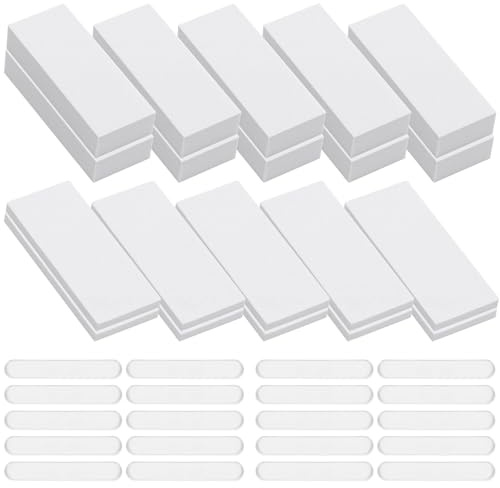 Lot de 40 Tampons Muraux Autocollants en Silicone Transparent et Mousse EVA, Blanc Protection Murale Anti-Choc pour Tête de Lit, Canapé, Portes et Meubles