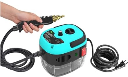 Pulitore a vapore, Pulitore a e ad alta temperatura for uso domestico da 2500 W, sterilizzatore, aria condizionata, cappa cucina, pulitore a for auto domestiche per pavimenti, auto(Blauw)