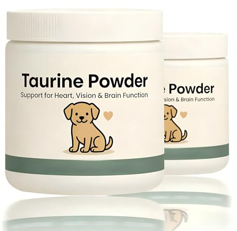 Taurina in polvere per cani, per la funzione cardiaca, il sostegno alla vista e il metabolismo energetico,2pcs