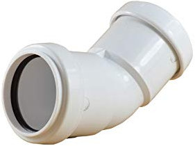 Pushfit 40mm Waste Pipe 45 Degree Bend - White