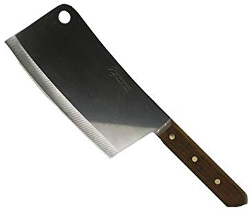 Pamai Pai® Hackmesser mit Holzgriff 19cm Klinge Stahl Messer Küchenmesser Hackbeil Nr. 850