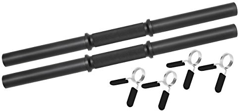 Bad Company Kurzhantelstange Black inkl. Federverschlüssen 30/31 mm I 2 Stück - 51 cm Hantelstange