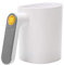 Tamiz de harina eléctrico de mano alimentado por pilas para hornear, capacidad de 4 tazas con mango ergonómico de malla de acero inoxidable fino