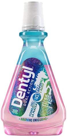Dentyl Dual Action Collutorio 500 ml - Edizione Unicorno - Menta Mistica - 1 pezzo