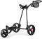 GYMAX Golftrolley faltbar, Golfwagen 3 Rad mit Anzeigetafel & Regenschirmhalter, Golf Push Cart mit verstellbarem Griff, aus Eisen, Schwarz