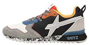 w6yz Baskets en Tissu Technique et suède, Noir 43