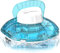 WINNY POOL CLEANER Winny 200 Limpiafondos Piscina, Inalámbrico Robot Limpiafondos Piscina, 75Min Autonomía, Piscinas Desmontables 60m², Doble Filtración, Estacionamiento Auto(Transparente Azul-Blanco)