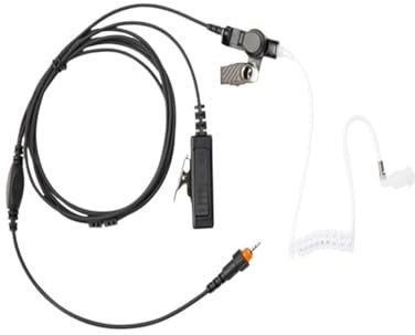AXTGBHL Walkie Talkie hörsnäcka med akustiskt rör, 2 trådar Headset Mic Passar for Motorola CLP1010, CLP1040, CLP1060, HKLN4487, HKLN4603