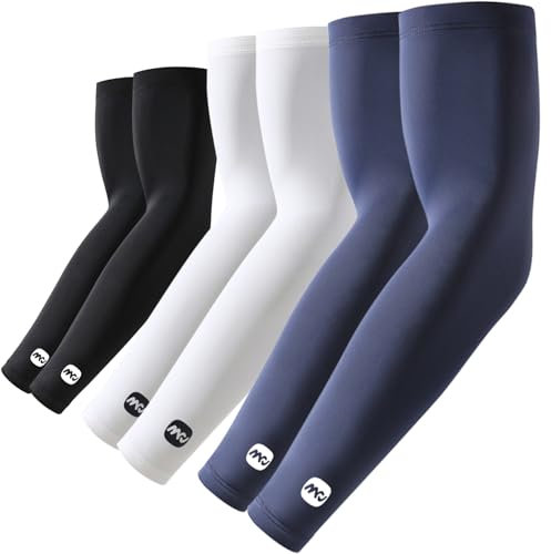 ROCK TAKIN UV Sonnenschutz Arm Sleeve für Herren Damen, UPF 50+ Kühlung Armstulpen Sommer Kompression Tattoo Armlinge Unisex Armwärmer für Radsport Basketball Golf Baseball Fußball – 3 Paar