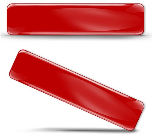 SkinoEu 2 x Adesivi in ​​3D Silicone Gel Stickers per Paraurti Decalcomanie Distintivo Emblema Tuning per Auto Moto Casco Bici rosso SP 4 R