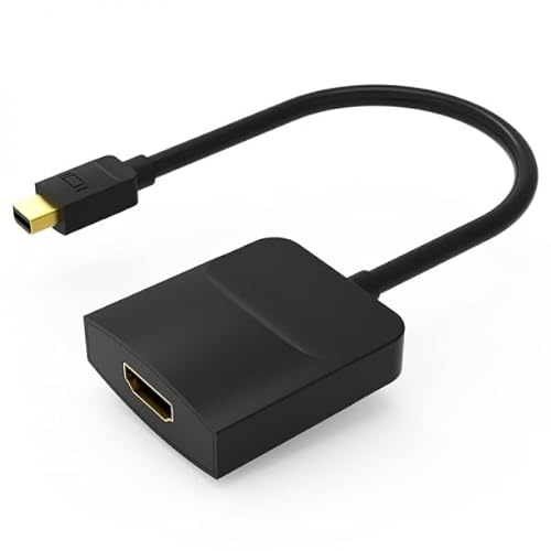 Brightium Adaptador - Mini displayport Macho a hdmi Hembra, 0.15m, Color Negro, Permite conectar Dispositivos con Salida Mini displayport a HDMI.