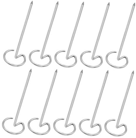 Hemobllo 10 piezas Brochetas de Acero Inoxidable Verticales para Barbacoa de Pinchos Reutilizables para Freidora de Aire y Horno para Carne y Parrilla