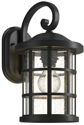 Lindby Outdoor Wall Light Ankea dimmable (Antique, Vintage) in Black (1 Light Source E27) from wall lamp for Exterior/Interior Walls House Terrace und Balcony