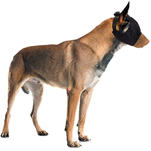 Xuniea Gorro calmante para Perro, antiansiedad, bozal, Orejeras para cancelación de Ruido, Aseo y antienfermedades del Coche (Grande)