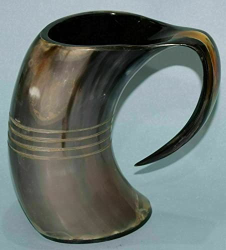 Designed Viking Drinking Horn Cup-Mug Chalice for Beer Wine Mead OX Horn Mug