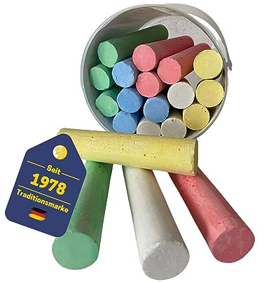 Best Sporting Lot de 20 craies de rue pour enfants - 10,5 cm de long - Craie colorée pour enfants - Couleurs des enfants - Craie de peinture pour rue - Kit de craie pour les routes