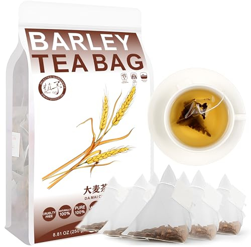 100% Natural Barley Tea Bag, 250g/8.81oz (5g*50bags) 大麦茶Gerste, Koffein frei, 100% natürlich, Zucker frei. Kräutertee
