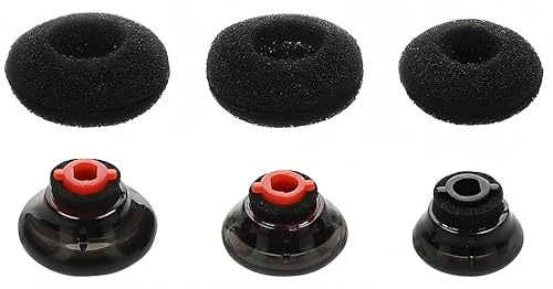 3 Pack | Ersatz Ohrstöpsel Silikon kompatibel mit Plantronics Voyager Legend 5200 5220 5210 Series, Poly Voyager Legend 30, Voyager Legend 50 | Mit In-Ear-Schaumstoff | S/M/L 3 Verschiedene Größen