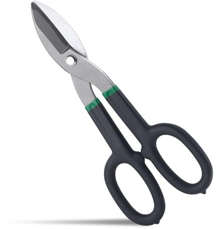 INJOYTEC Tijeras de chapa de 10 pulgadas Tijeras de chapa rectas Tijeras de chapa pesadas Tijeras de chapa pesadas Tijeras de chapa pesadas Tijeras de metal con mango cómodo Tijeras de metal para
