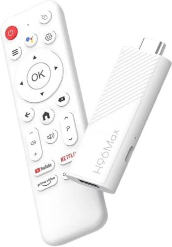 IPTV H96 Max TV Stick, TV Gratuite et en Direct,UHD Android 14,(Nouvelle génération) | Smart TV Gratuite et en Direct,Compatible Assistant Vocal, Chromecast Built-in Streaming 4K.