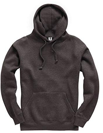 D&H CLOTHING UK premium vuxen unisex premium XS–6XL pullover tung blandad fleece jumper arbetskläder tröja huvtröjor topp enkel BNW unisex, Svart Melange, M