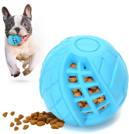 Nobleza Pelota Perros, Pelota de Juguete para Perros, Dispensador de Aperitivos Interactivo Mascotas, Pelota Fun para Masticar Jugar Entrenamiento, Bolas de Caucho Natural Ø 8 cm