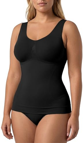 Risalti Camiseta Reductora con Tirantes Anchos - Camiseta Moldeadora Interior Sin Mangas, Ropa Interior, Shapeweare - Made In Italy