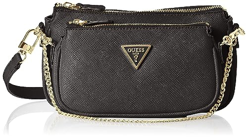 GUESS Noelle DBL Pouch Crossbody, Bag Women, Le Noir, Taille Unique