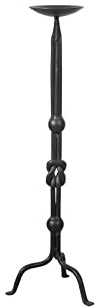 Biscottini Antique Wrought Iron Candelabra 64 x 19.5 x 19.5 cm | Black Table and Floor Candelabra | Shabby Candelabra for Indoor and Outdoor | Vintage Home Decor Accessories