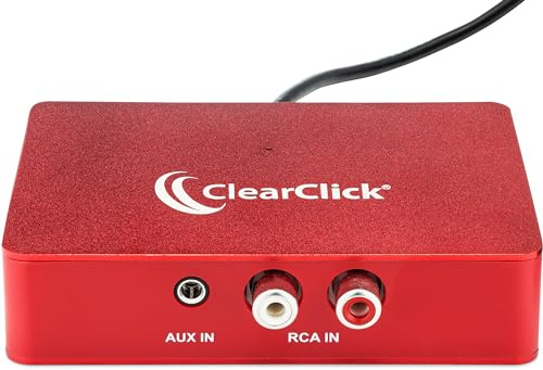 ClearClick Audio to USB 2.0 - Second Generation - Audio Capture & Live Streaming Device - Input 1/8 3.5mm Aux AV RCA - USB-C Plug & Play