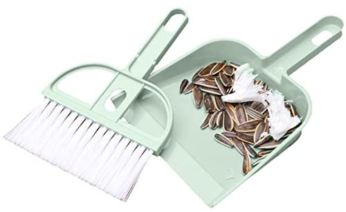 Juego de recogedor y recogedor – Juego de escoba y recogedor pequeño | Juego de recogedor pequeño | Cepillo de limpieza de escritorio, escoba doméstica, juego de recogedor para mesa, escritorio,