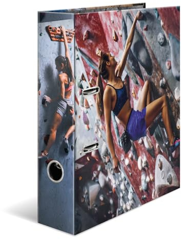 HERMA A4 Lever Arch File Boulder, 70mm Spine, Heavy Duty Folder with Sport Motif, Glossy Finish & Inner Print, Kids Ring Binder, Archiving Folder & Storage File Organizer