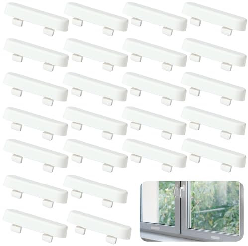 40 Stück Fensterschlitzkappen, Ablauflochabdeckungen, Wasserschlitzkappen, Ersatz Entwässerungskappen für Kunststoff und Aluminiumprofil Fenster Rahmen