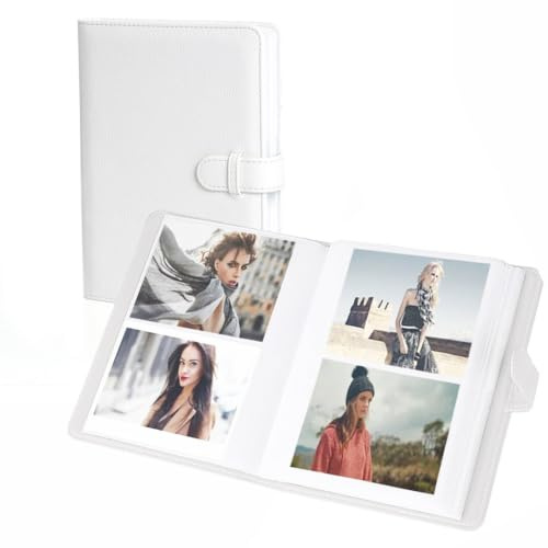 Berfea Fotoalbum för Fujifilm Instax Wide 400/300/200/Bred EVO, 80 fickalbum för Polaroid Now/OneStep Instant Camera POP/Lab skrivare i-Type/600/SX-70 Film
