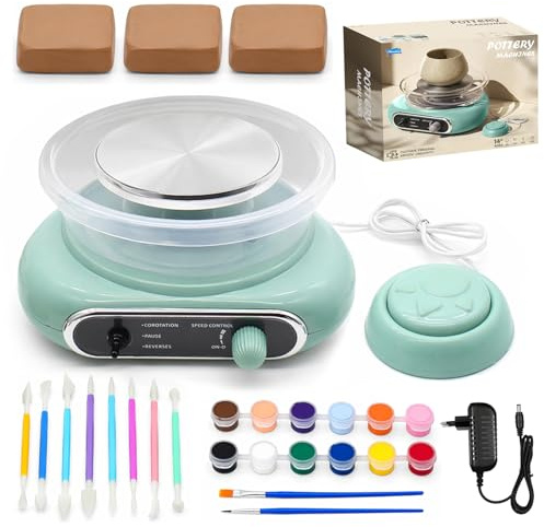 Mini disque de poterie 4,7, disque tournant électrique avec outils et argile