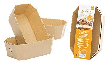 Decora 0320185 CF 5 Stampo Pane in Carta da Forno 15,3 X 8,8 X H 6 Cm