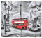 vidaXL Raumteiler klappbar 228x170cm London Bus Paravent Trennwand Sichtschutz