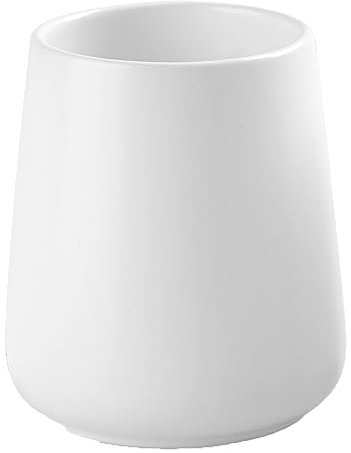 White Toothbrush Holder for Bathroom - Ceramic Tooth Brushing Holders, Toothbrush Cup & Toothpaste Organizer for Bathroom Countertop, Makeup Brush Holder, Pen Holder for Home Desktop Storage